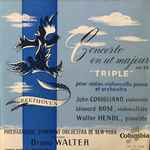 beethoven*, john corigliano (2), leonard rose, walter hendl, bruno walter, philharmonic symphony orchestra de new york* — concerto en ut majeur op. 56 "triple" pour violon, violoncelle, piano et orchestre